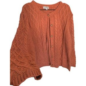 Orange Knit Cardigan Sweater - 🍂💫